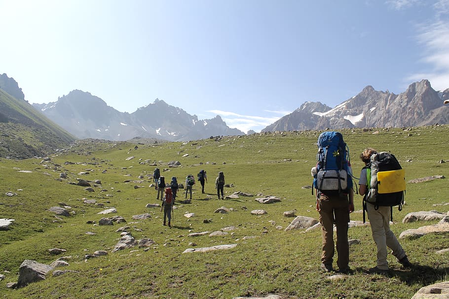 hiking, mountain, mountain range, leisure activity, scenics - nature HD wallpaper