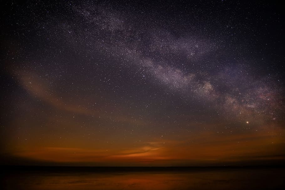 galaxy photo, sky, star - space, scenics - nature, astronomy HD wallpaper