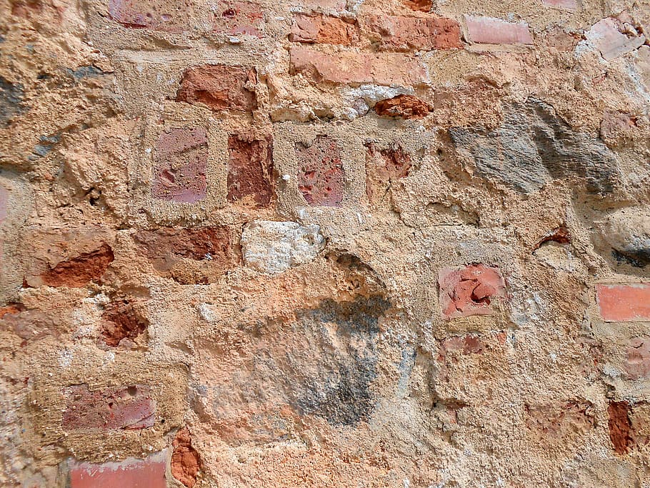 aged, background, block, break, brick, brickwall, crack, damaged HD wallpaper