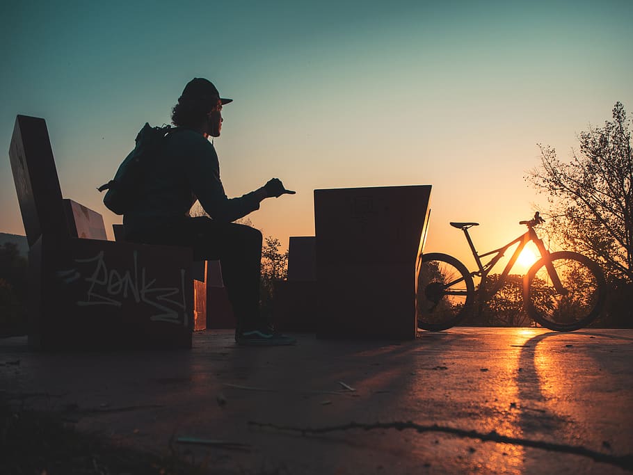 czechia, prague, real people, one person, sunset, men, sky HD wallpaper