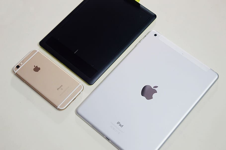 Two Black and Silver Ipads, apple, devices, electronics, gadgets HD wallpaper