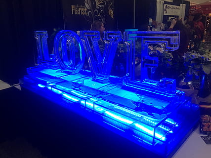 light, human, person, lighting, machine, Love, ice carving HD wallpaper