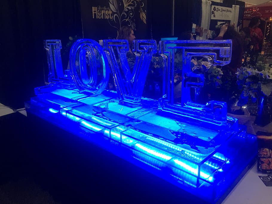 light, human, person, lighting, machine, Love, ice carving HD wallpaper