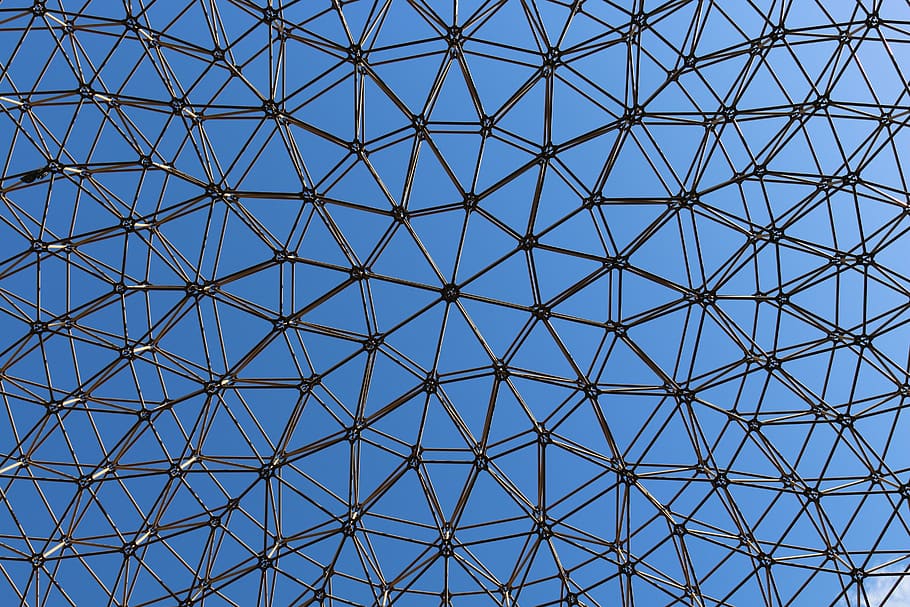 sky, l.a, blue, roof, glass, pattern, full frame, backgrounds HD wallpaper