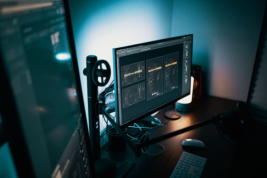 Design Templates on a Flat Screen Computer Monitor , connection HD wallpaper
