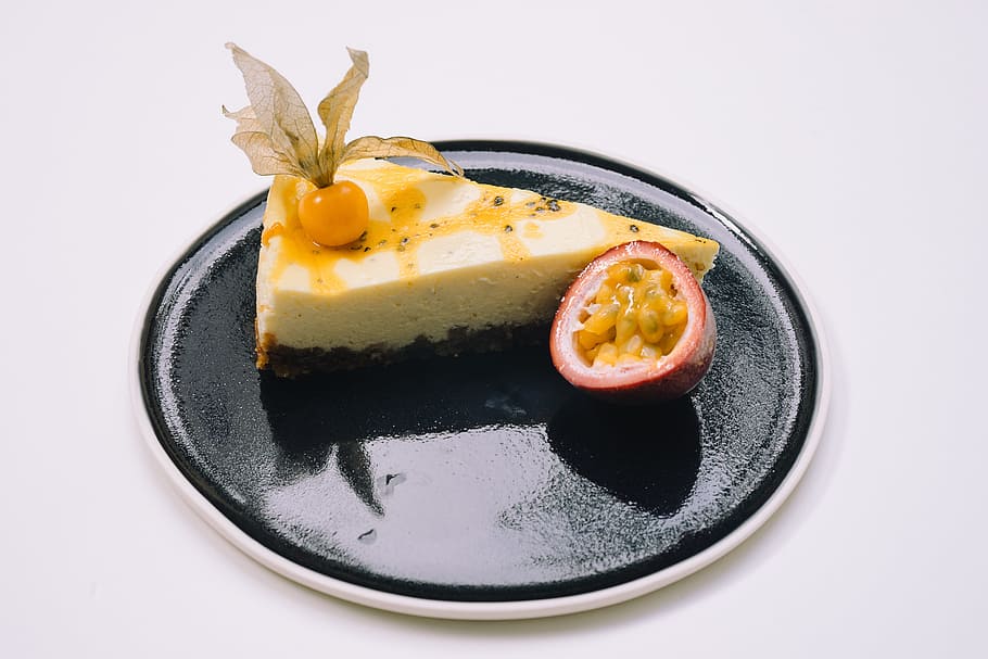 Passion fruit cheese cake, background, cream, delicious, food HD wallpaper