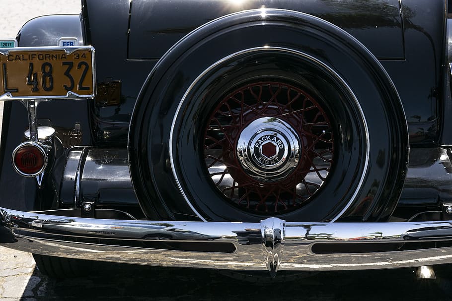 packard 8, convertible, 1930th, retro, details, classic, oldtimer HD wallpaper