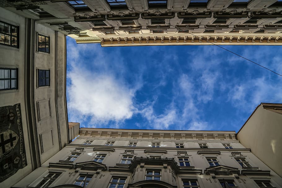 austria, vienna, building, sky, cloud, vintage, skylight, building exterior HD wallpaper