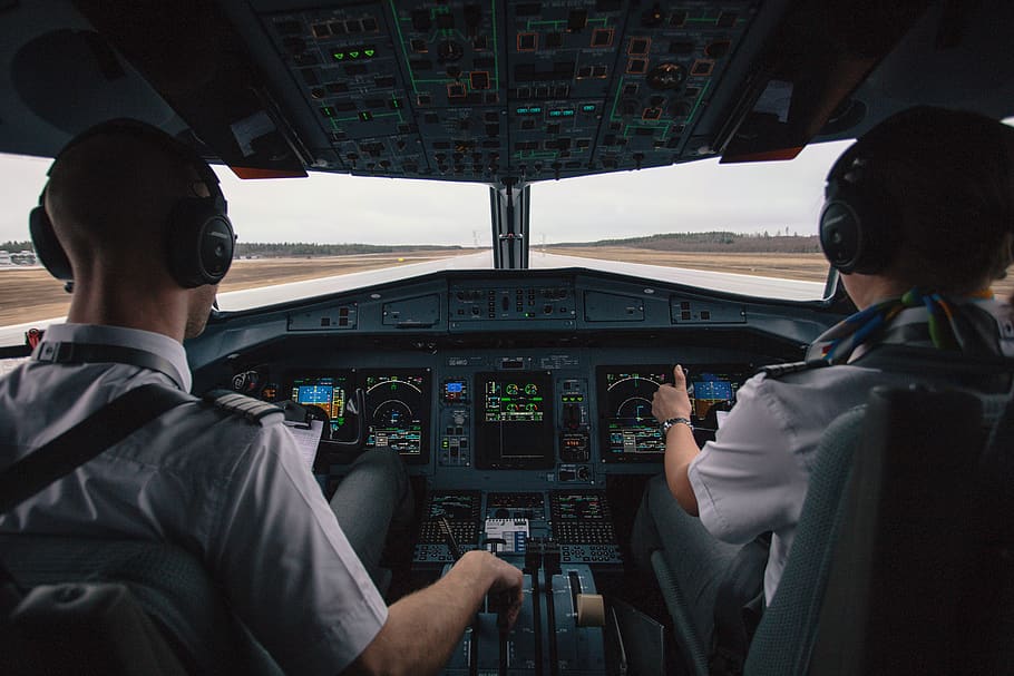 cockpit, pilot, people, men, airplane, travel, transportation HD wallpaper
