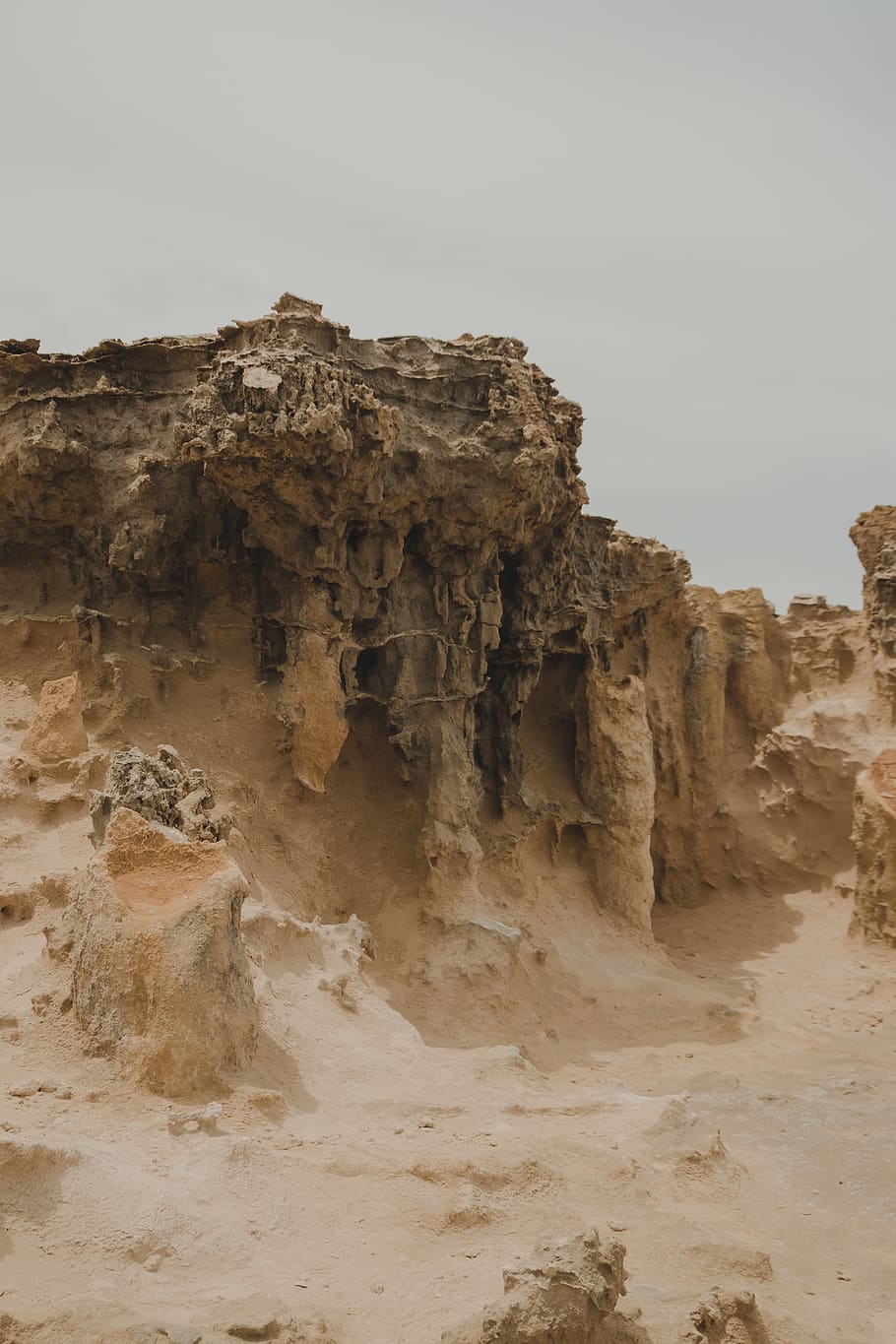 rock formation during daytime, sky, rock - object, beauty in nature HD wallpaper