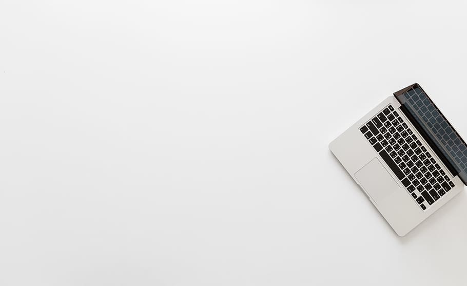 Black and White Laptop Computer, device, electronics, keyboard HD wallpaper