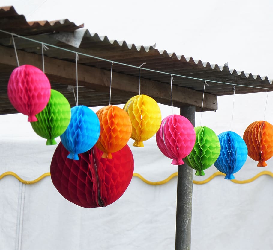 colour, party, decorations, creative, multi colored, built structure HD wallpaper