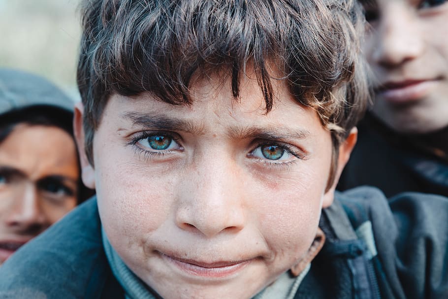 Online crop | HD wallpaper: Portrait Of A Boy, child, cute, eyes ...