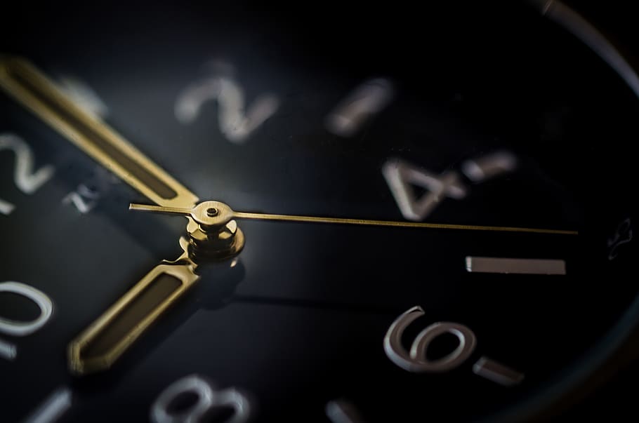 Black Analog Watch, hours, minutes, seconds, time, wristwatch HD wallpaper