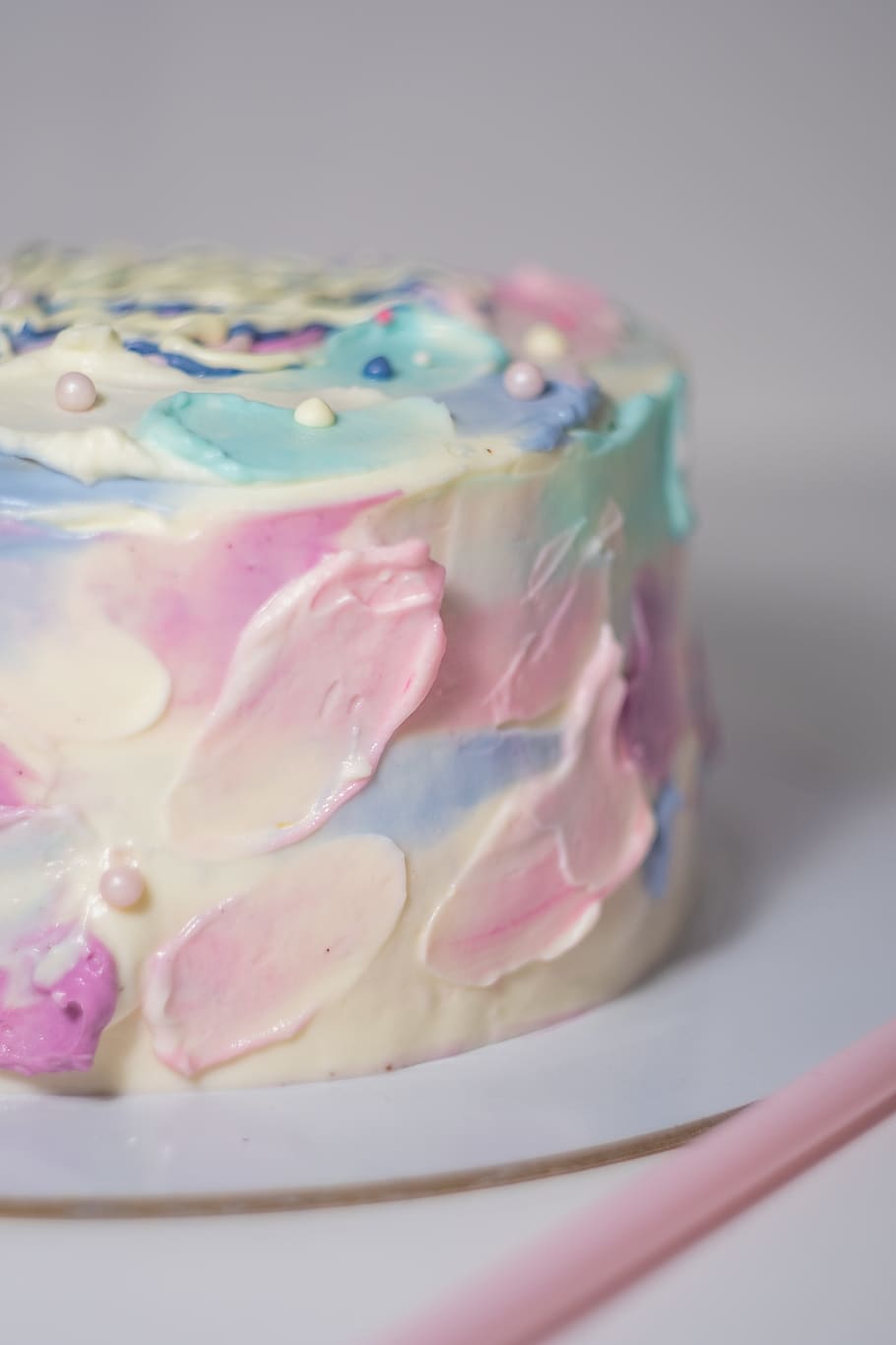 multicolored cake photography, food and drink, sweet food, indulgence HD wallpaper