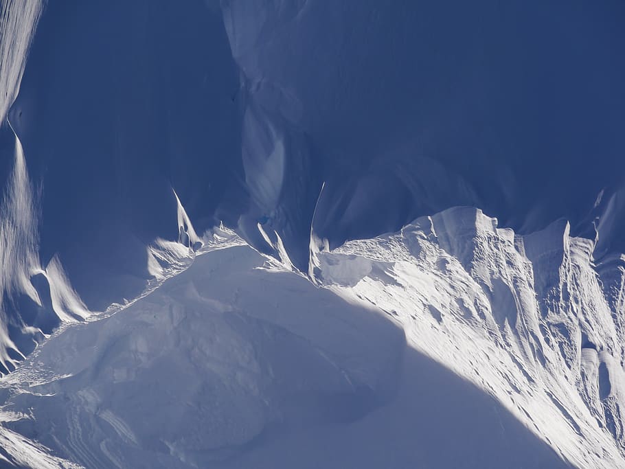 snow-covered mountain, nature, outdoors, ice, glacier, mountain range HD wallpaper