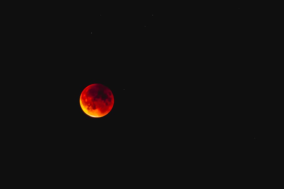 eclipse, super moon, bloodmoon, space, sky, night, astronomy HD wallpaper