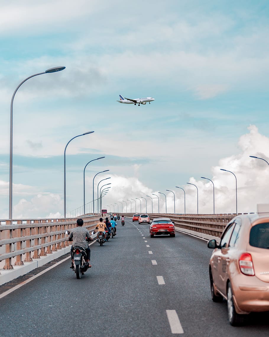 motorcycles and vehicles on road during daytime, traffic, car HD wallpaper