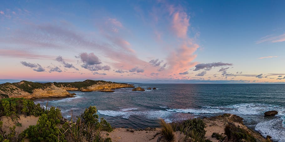 beach, sunset, clouds, sky, ocean, water, sea, scenics - nature HD wallpaper