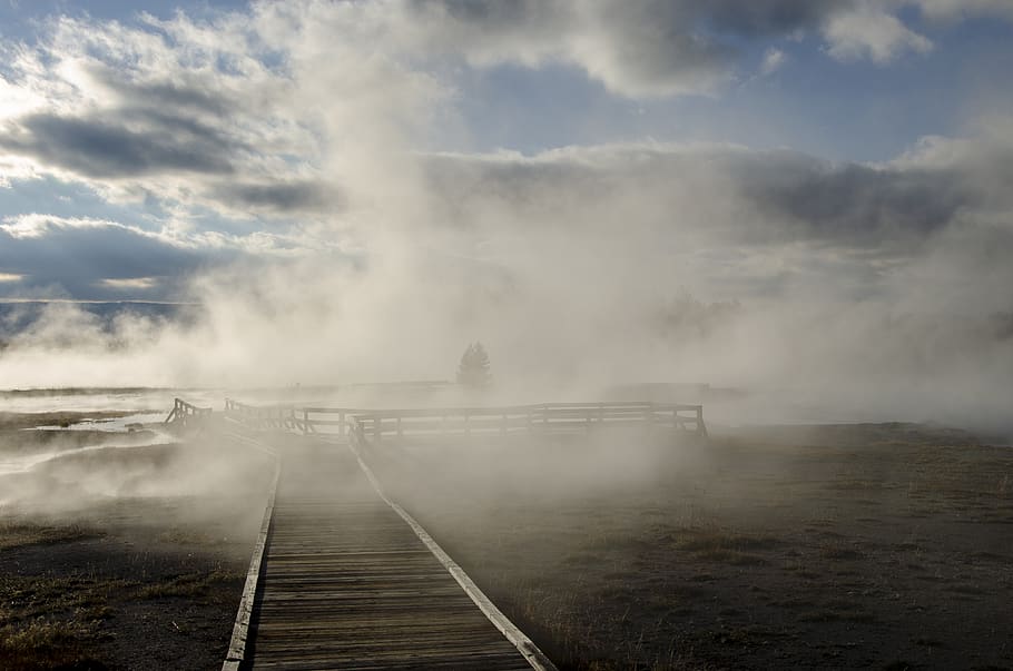 yellowstone, usa, cloud - sky, scenics - nature, beauty in nature HD wallpaper