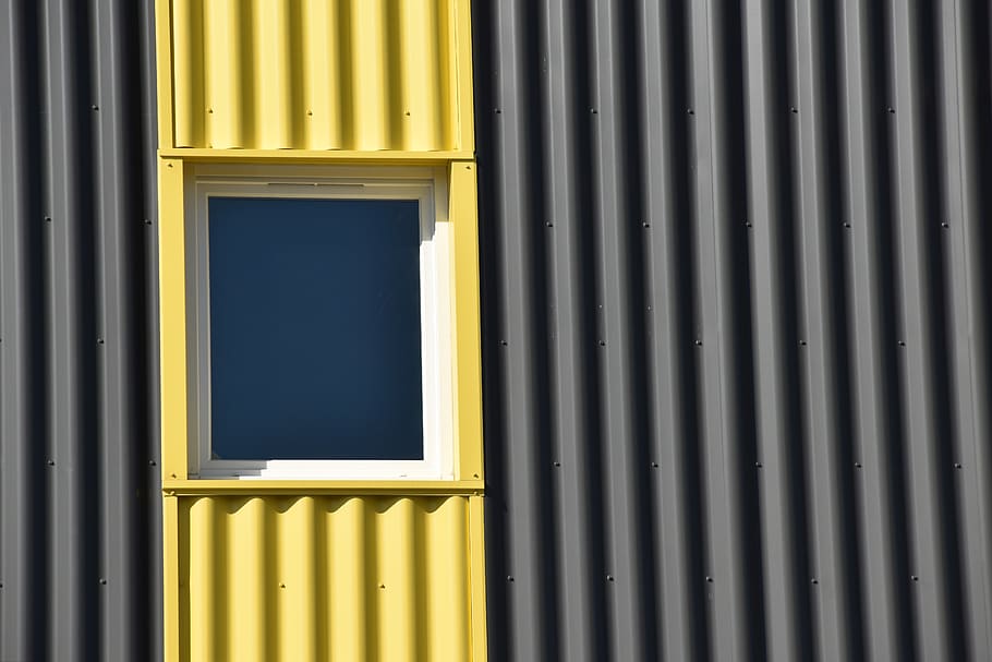 window, building, yellow, architecture, steel, modern, facade HD wallpaper