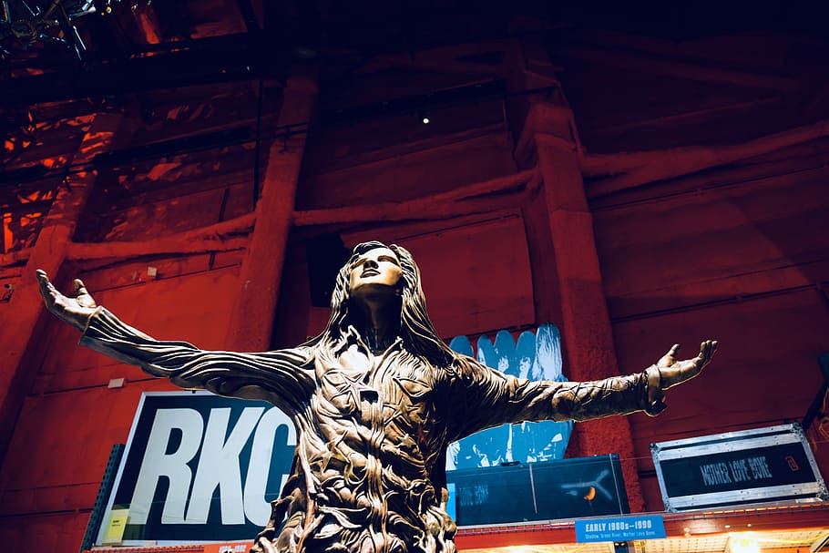 low angle view, human representation, sculpture, statue, art and craft HD wallpaper