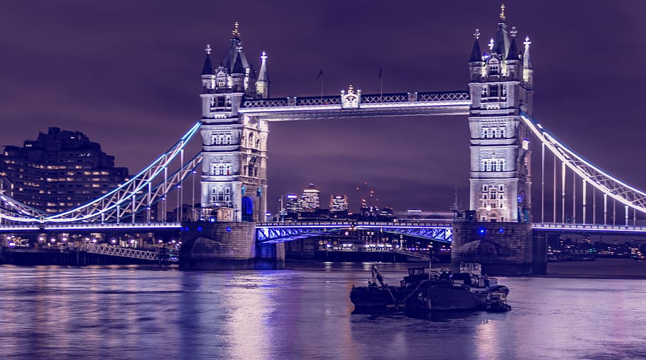 london, tower bridge, united kingdom, england, uk, river, night, HD wallpaper