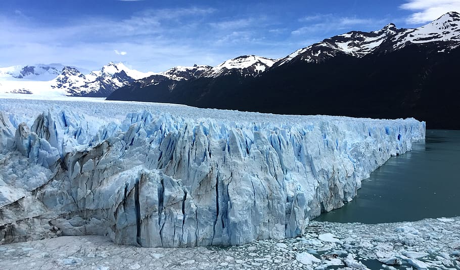 ice glacier, mountain, nature, outdoors, snow, landscape, backpack HD wallpaper