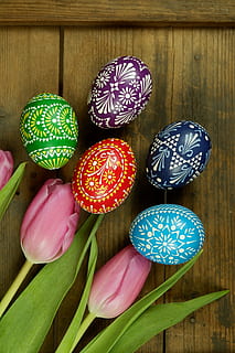 sorbian easter eggs, spring, spring decoration, bossi technology HD wallpaper