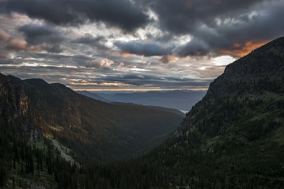Green Mountain Fill With Tree during Daytime, clouds, landscape HD wallpaper