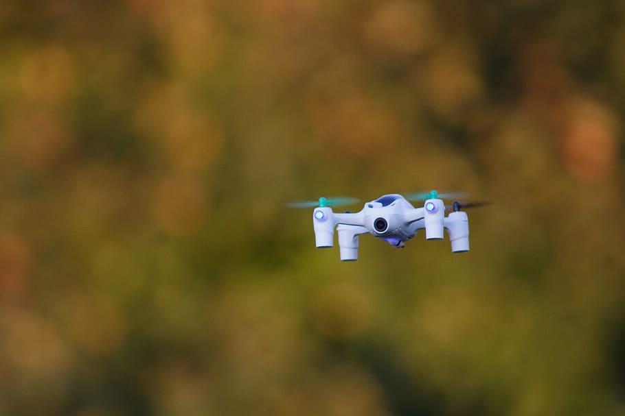 white drone on flight, flying, animal, bird, toy, vehicle, airplane HD wallpaper