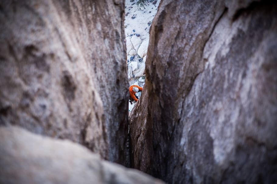 rock, mountaineer, man, guy, adventure, rope, gear, landscape HD wallpaper