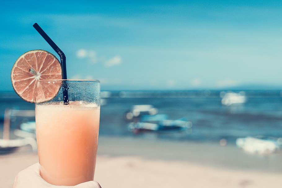 Close-Up Photography Of Juice, background, beverage, blur, citrus HD wallpaper