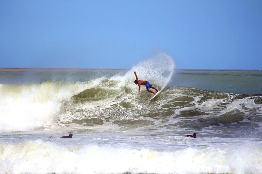 nature, surf, wallpaper, sea, water, wave, aquatic sport, surfing HD wallpaper