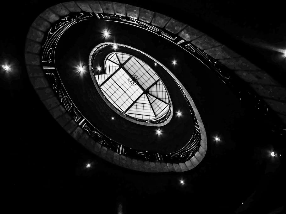 Building Interior in Low-angle Photography, abstract, architecture HD wallpaper