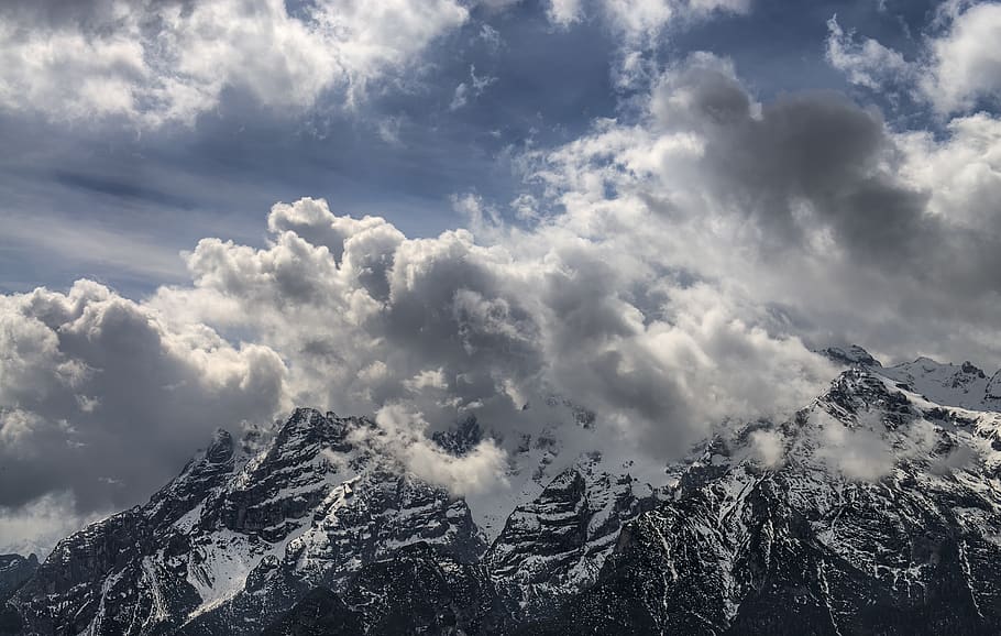 italy, dolomites, cloud - sky, beauty in nature, scenics - nature HD wallpaper