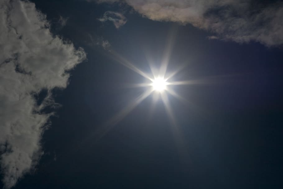 con2011, sky, scene, dark, sun, sunlight, sunbeam, nature, low angle view HD wallpaper
