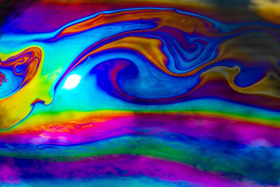 soap bubble, color, colorful, iridescent, close up, multi colored HD wallpaper