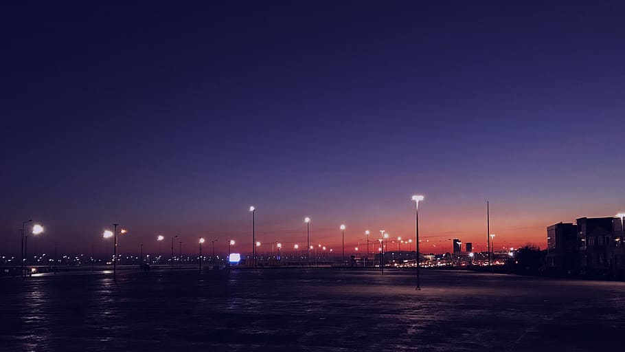turkey, istanbul, light, lights, citylights, night, minimalistic HD wallpaper