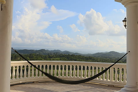 hammock, landscape, belize, belmopan, sky, mountain, architecture HD wallpaper