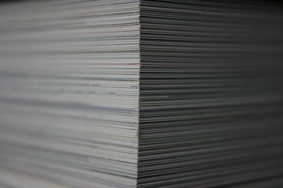 paper, stack, books, stack of paper, office, document, print HD wallpaper