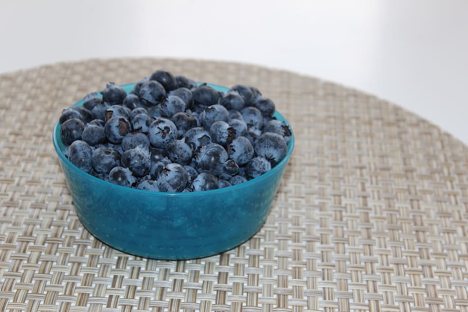 blue, blueberries, food, food and drink, bowl, berry fruit HD wallpaper