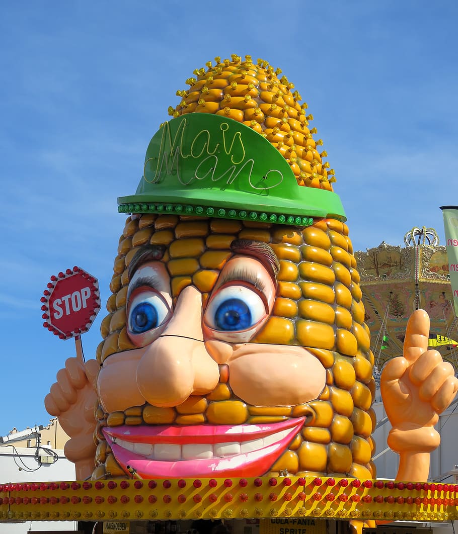 corn, corn on the cob, sky, fair, year market, carnies, folk festival HD wallpaper