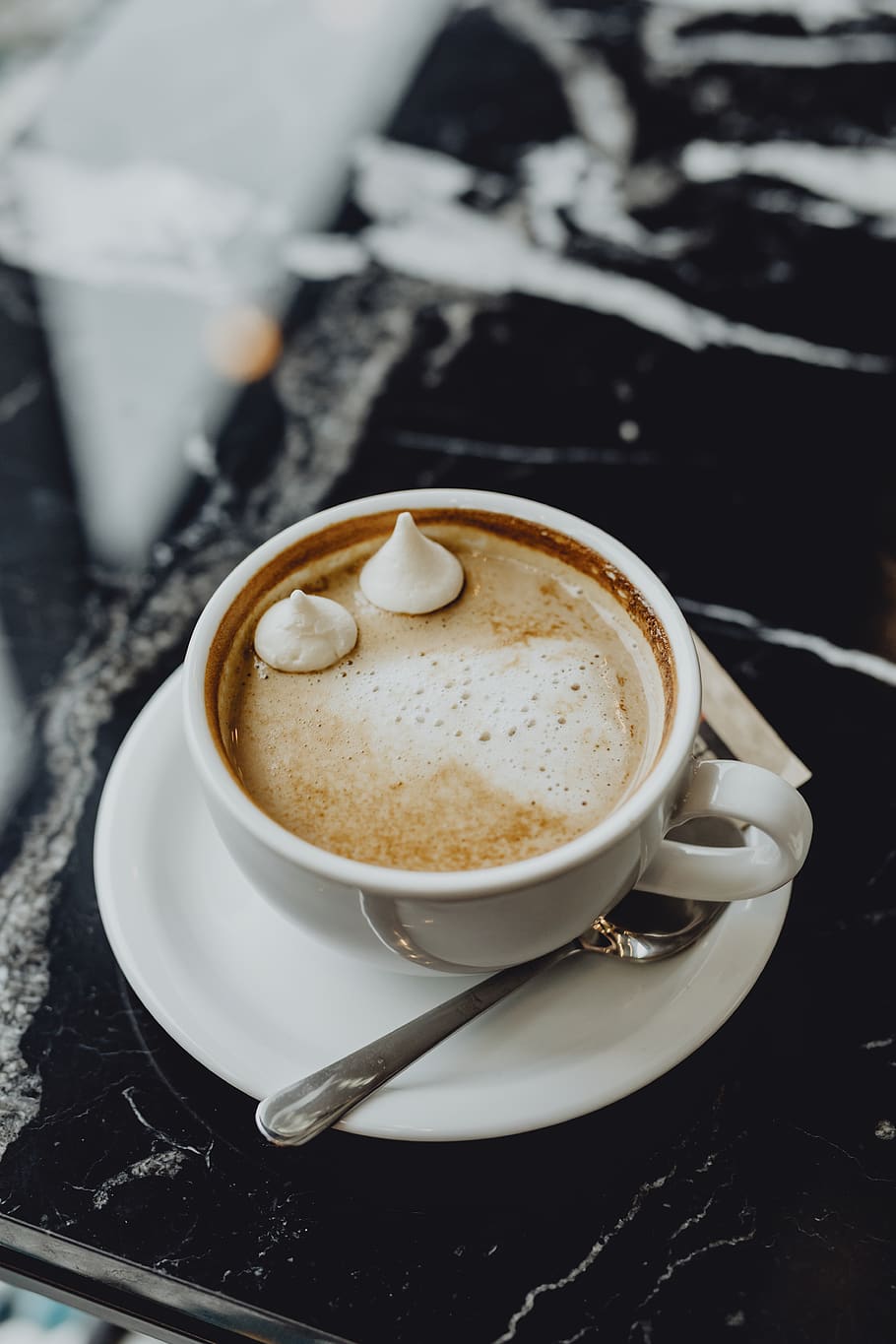 White Ceramic Mug, beverage, black, break, caffeine, cappuccino HD wallpaper