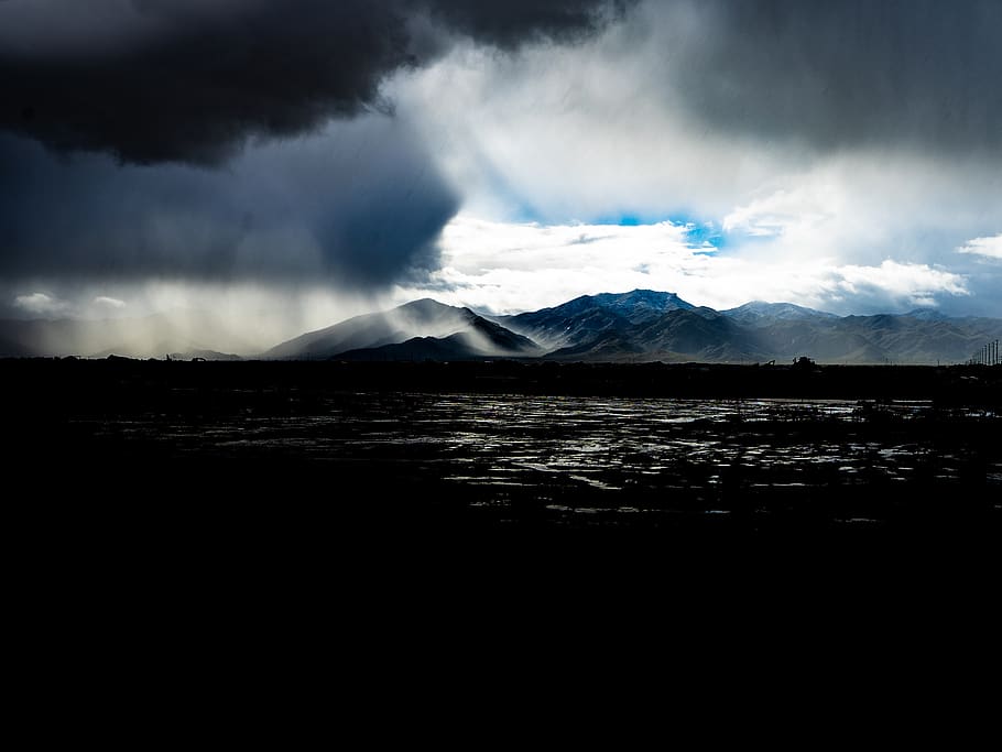 mountain ranges, cloud - sky, beauty in nature, scenics - nature HD wallpaper