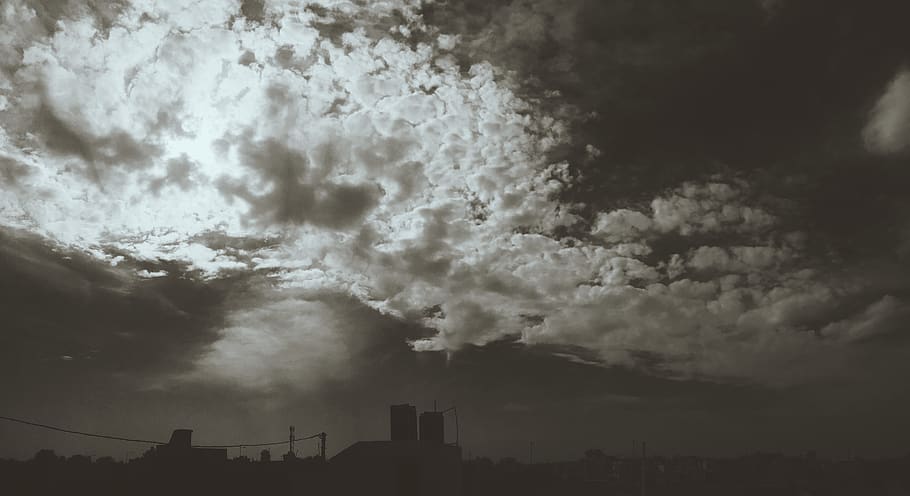 india, agra, sky, dark, clouds, cloud - sky, building exterior HD wallpaper