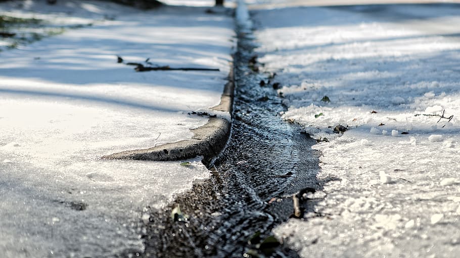 snow, river, street, ice, winter, cold, cold temperature, nature HD wallpaper