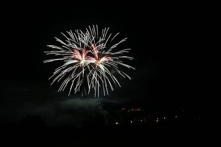 Fireworks, bright, celebration, dark, explosion, festival, illuminated HD wallpaper