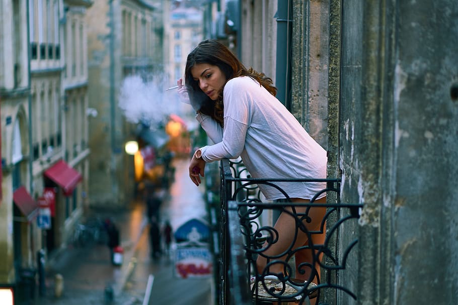 architecture, building, infrastructure, blur, terrace, balcony HD wallpaper