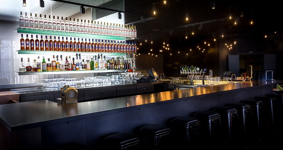 bar, bar counter, food and drink, bar - drink establishment HD wallpaper